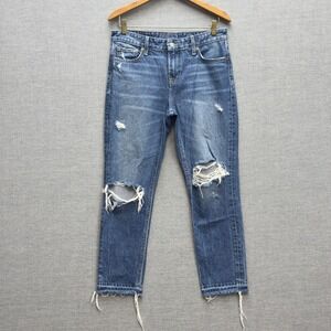 Lucky Brand Sienna Slim Boyfriend‎ Jeans Distressed Frayed Hem Size 4/27(31x27)